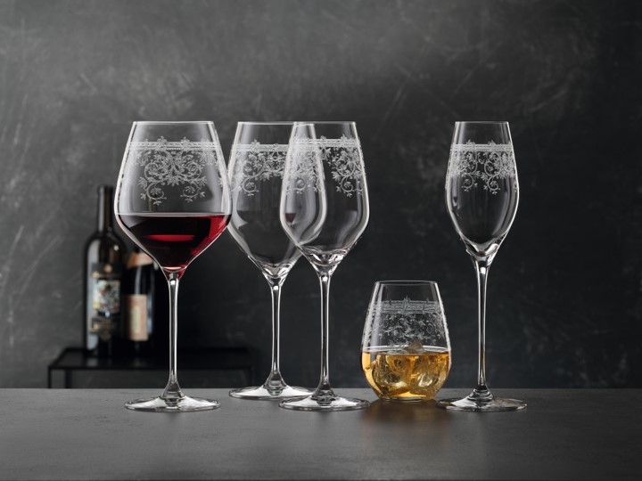 Collection ARABESQUE Coffret de 2 verres à vin / gobelets à eau en cristal sans plomb - ARABESQUE