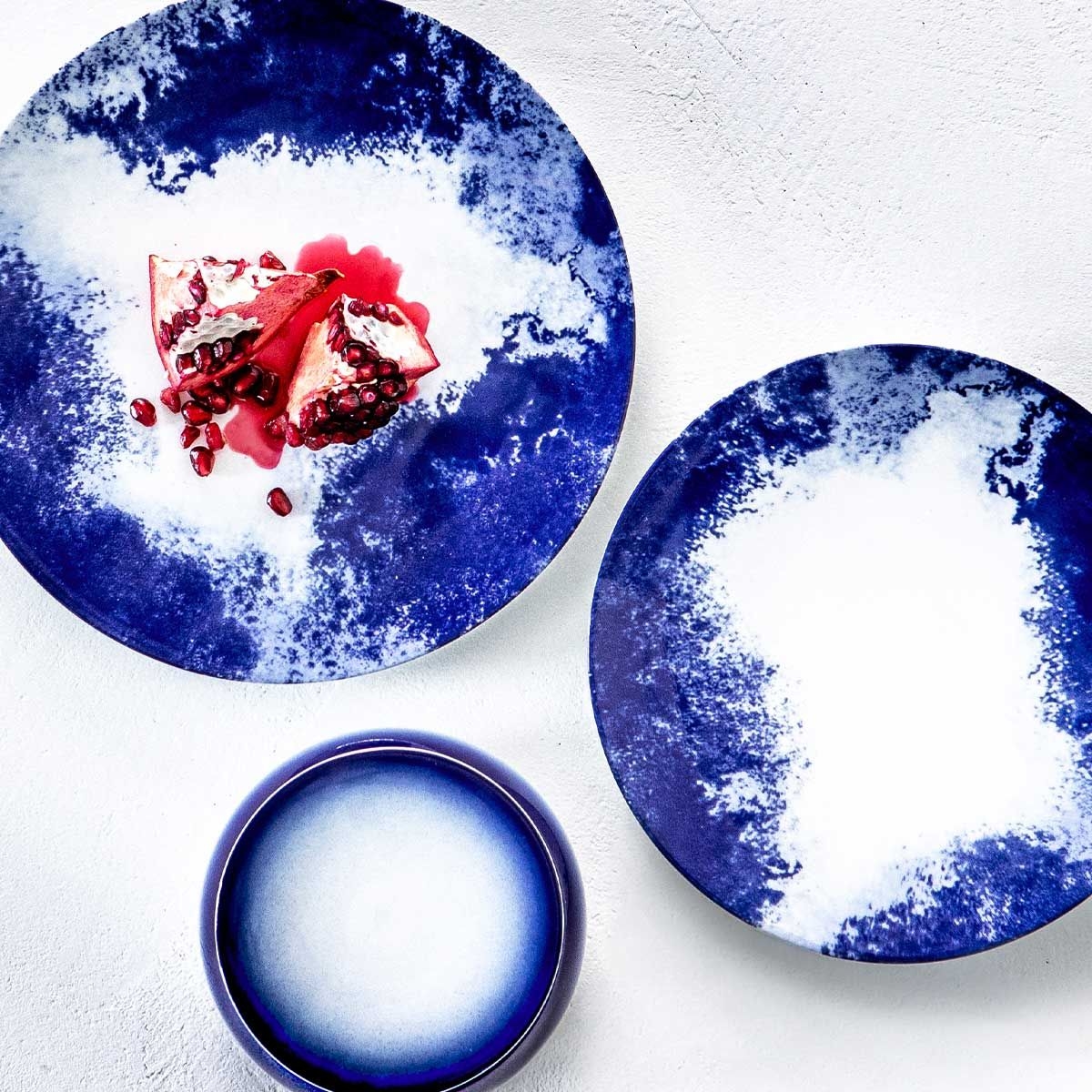 Assiette plate ronde - Blue Shades