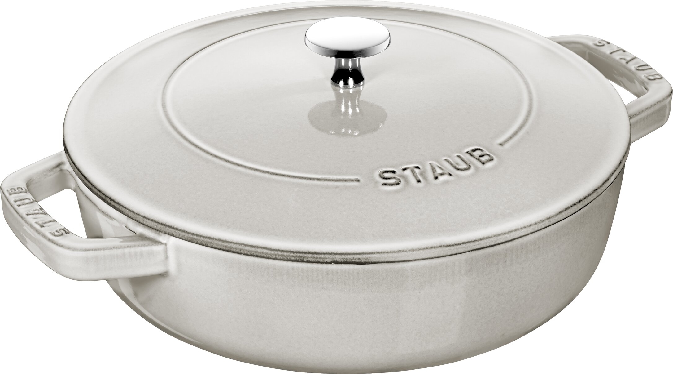 Sauteuse Chistera ronde 24 cm Truffe blanche - Fonte