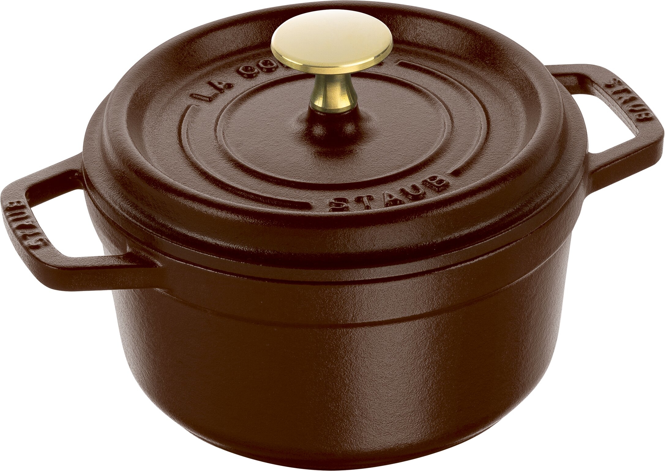 Cocotte ronde 16 cm Chocolat - Fonte