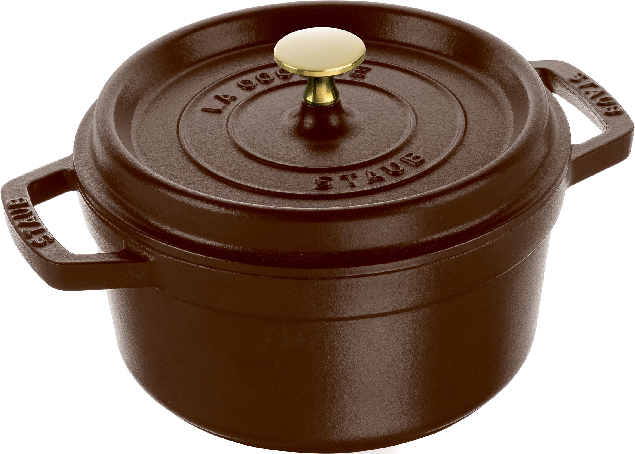 Cocotte ronde 18 cm Chocolat - Fonte