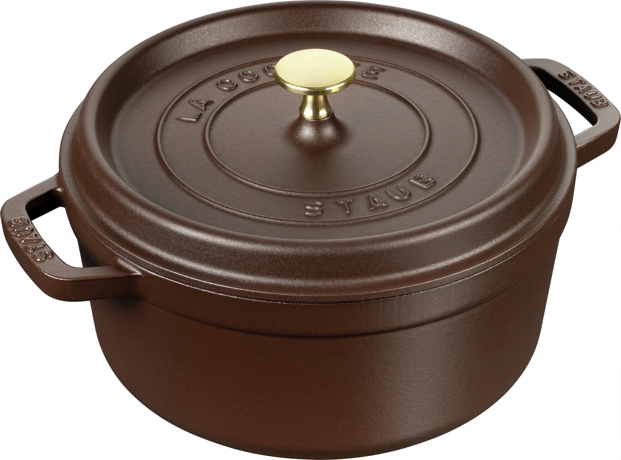 Cocotte ronde 24 cm Chocolat - Fonte