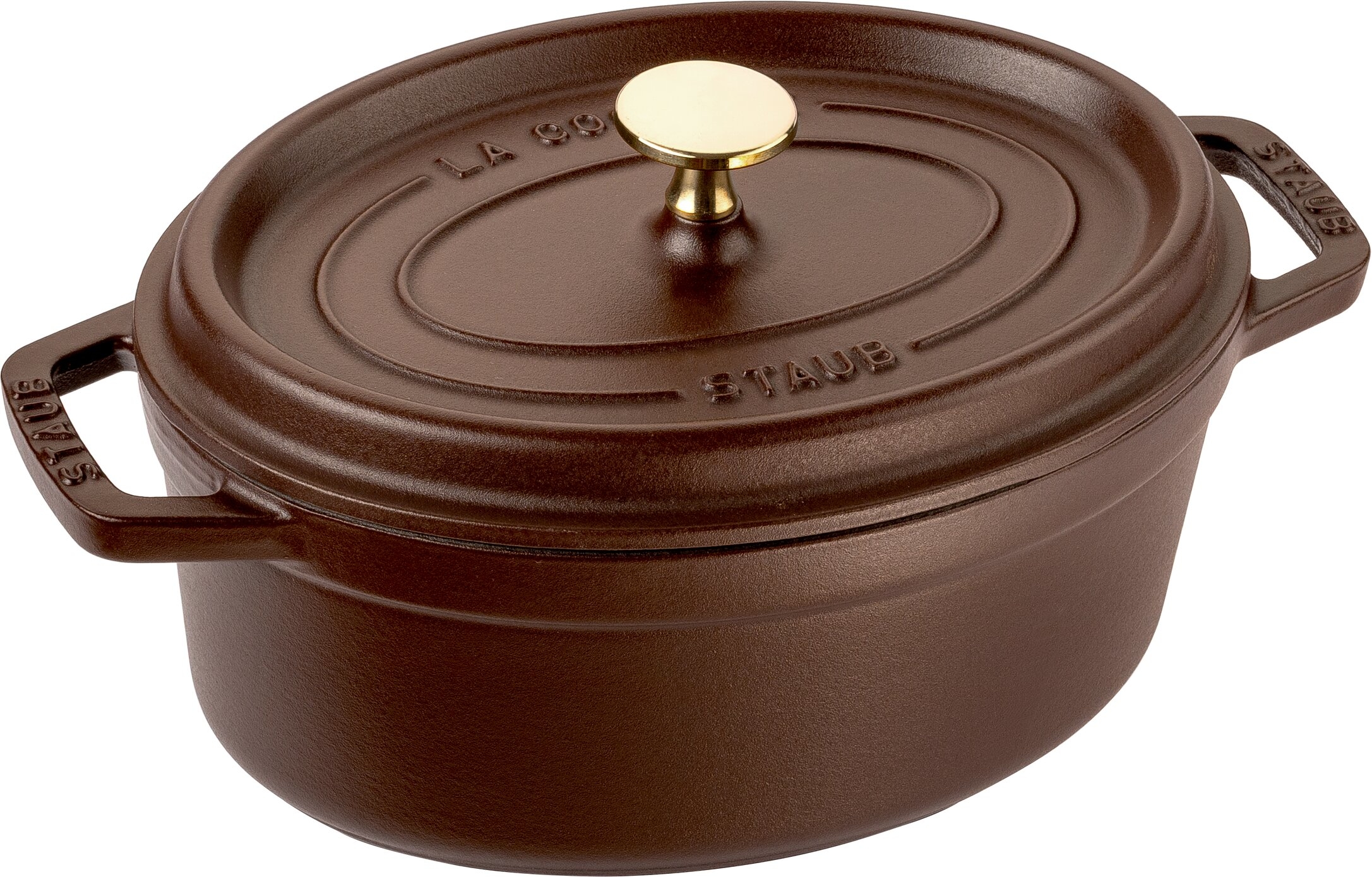 Cocotte ovale 23 cm Chocolat - Fonte