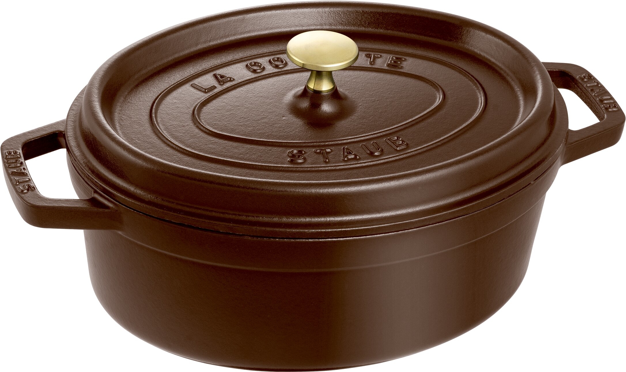 Cocotte ovale 31 cm Chocolat - Fonte