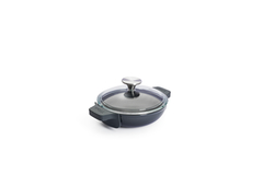 WOK AVEC COUVERCLE EN VERRE, induction, Carbon grey     5518CI-030 - IRON