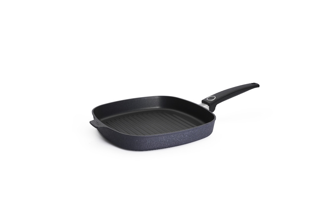 Poêle à steak carrée en fonte 28 x 28 cm Induction  Manche Fixe Diamond  628-1DPI - Diamond Lite