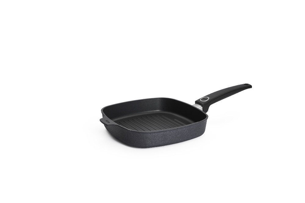 Poêle á steak carrée en fonte 24 x 24 cm Induction Manche Fixe  624-1DPI - Diamond Lite