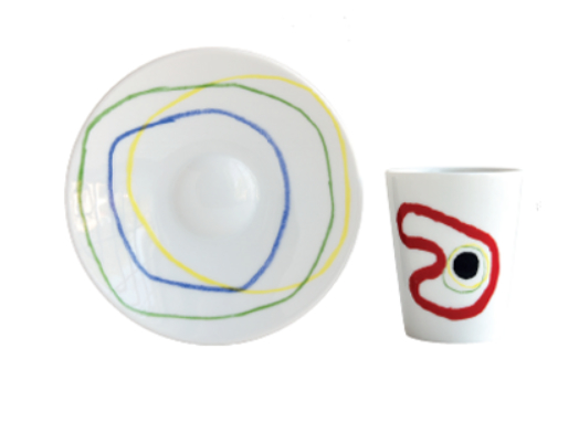 set de 2 tasses à café + soucoupes "A toute Épreuve"