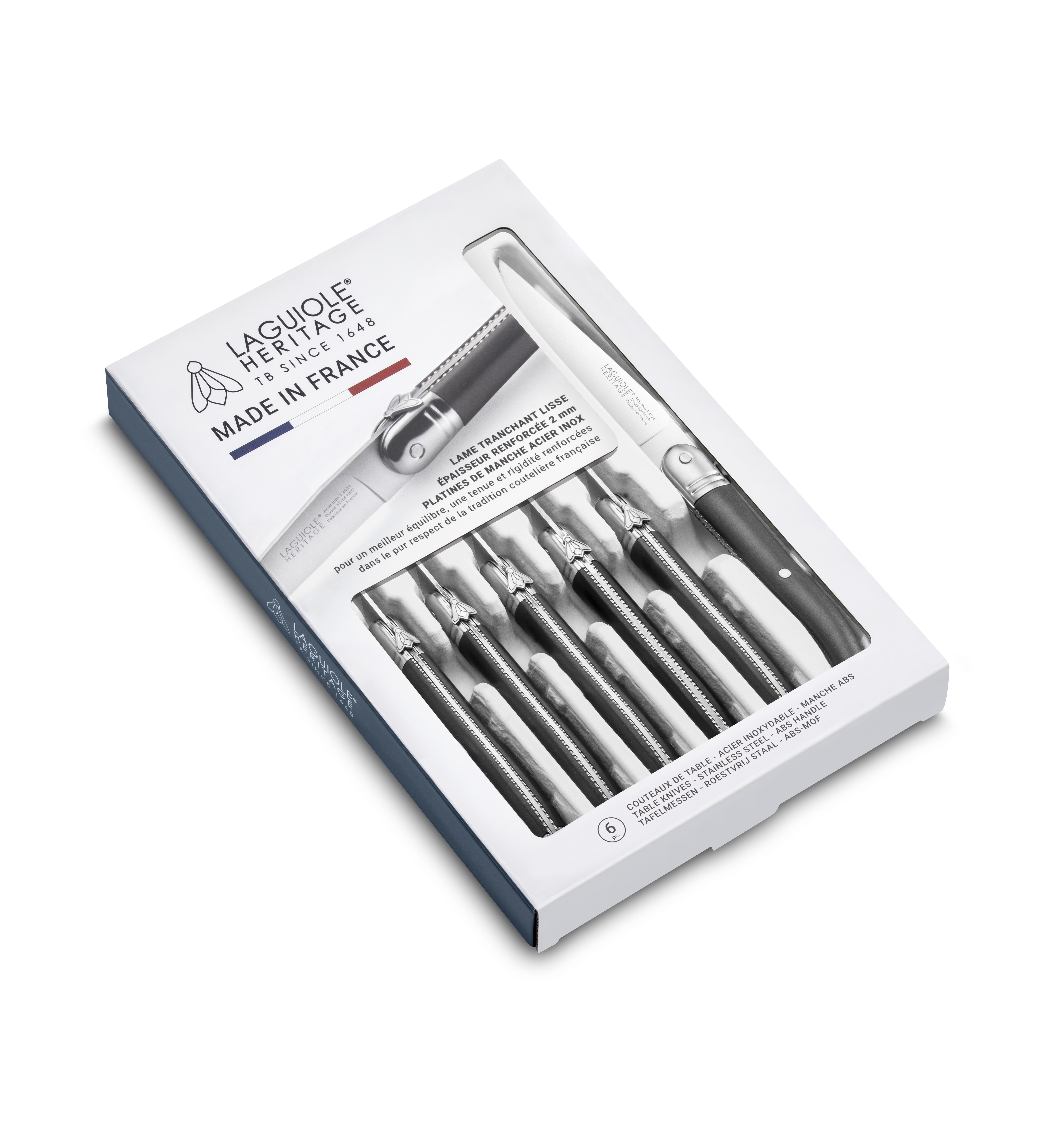 COFFRET 6 STEAK LAGUIOLE HERITAGE FRANCE MEDIUM ABS - LAGUIOLE HERITAGE MADE IN FRANCE