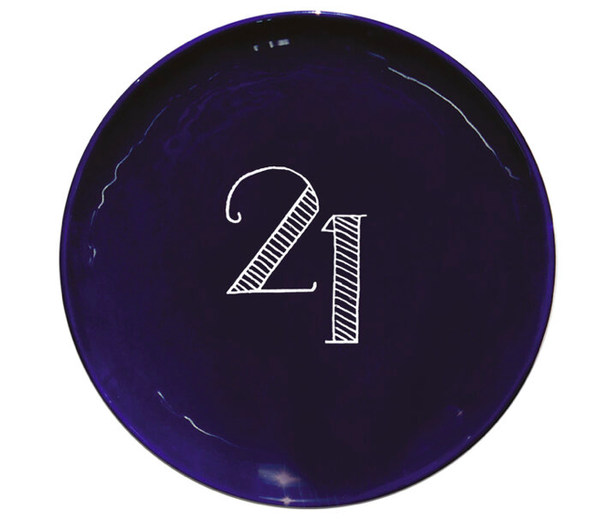 Visuel de2021 - MONTHLY PLATES Assiette peinte à la main, 27 cm, série limitée à 100 exemplaires numérotés