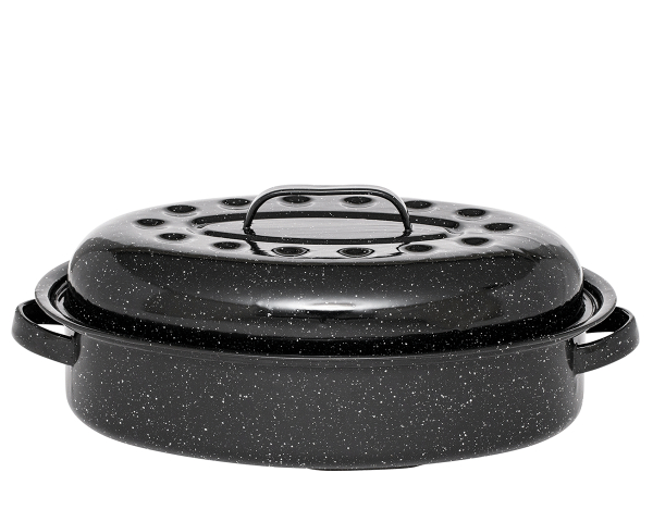 Cocotte Roaster Américaine - Format 40 x 27 x 15cm - GRANITEWARE - Roaster Graniteware