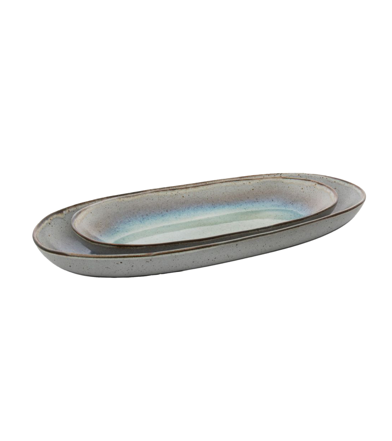 TFG2110 Plat ovale (2 tailles) en grès - Sail
