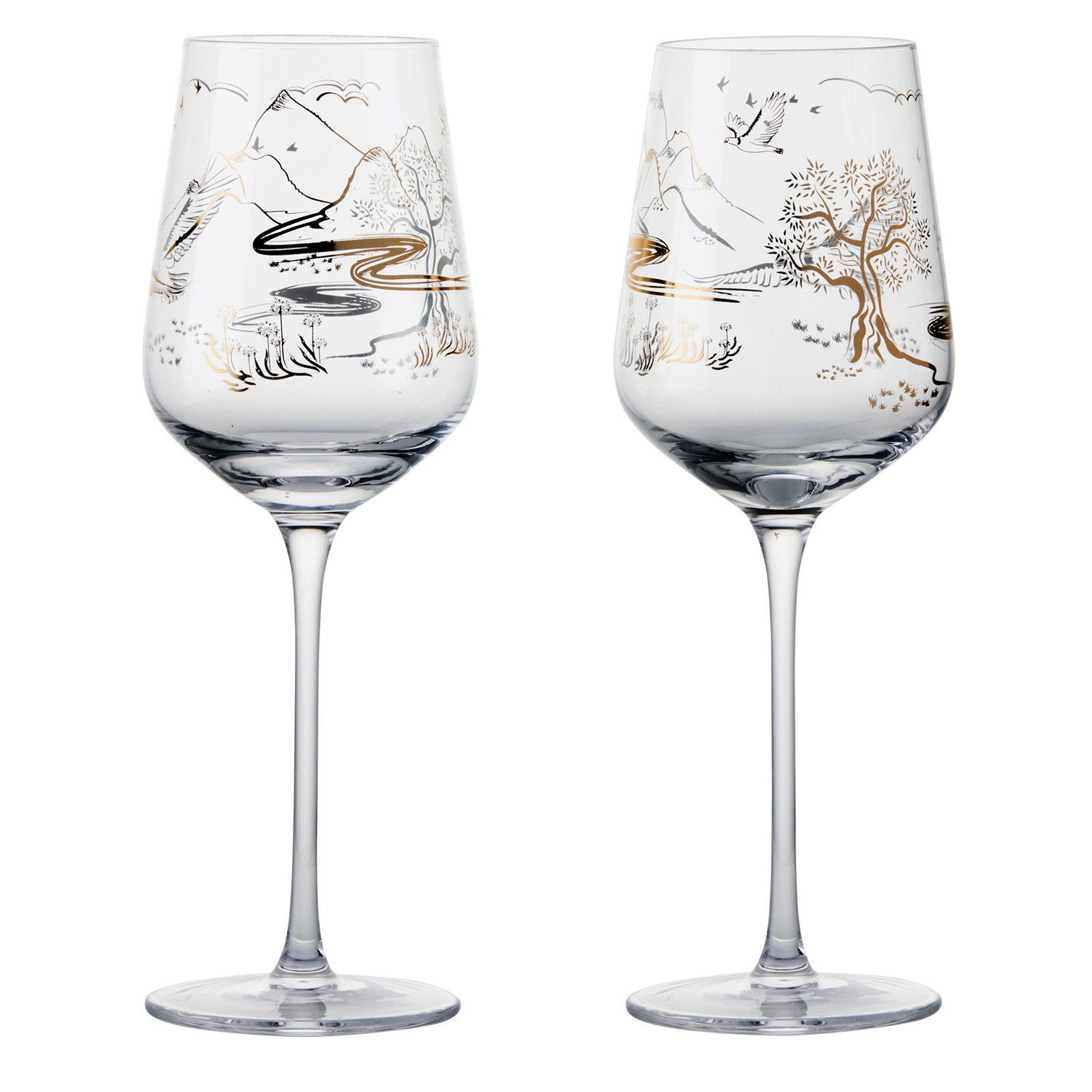 Lot de 2 verres à vin by Anton Studio Designs - Skye