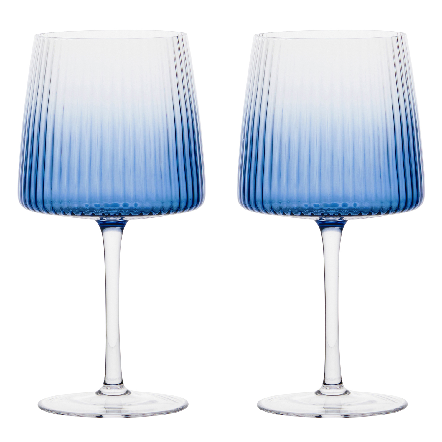 Empire Bleu - Verres à gin bleu, Set 2 - Anton Studio Designs