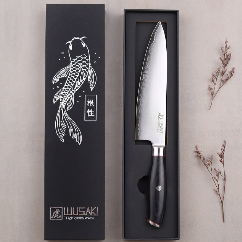 Couteau de chef Wusaki Fujiko Black 10Cr lame San Maï 20cm - Wusaki Fujiko Black 10CR