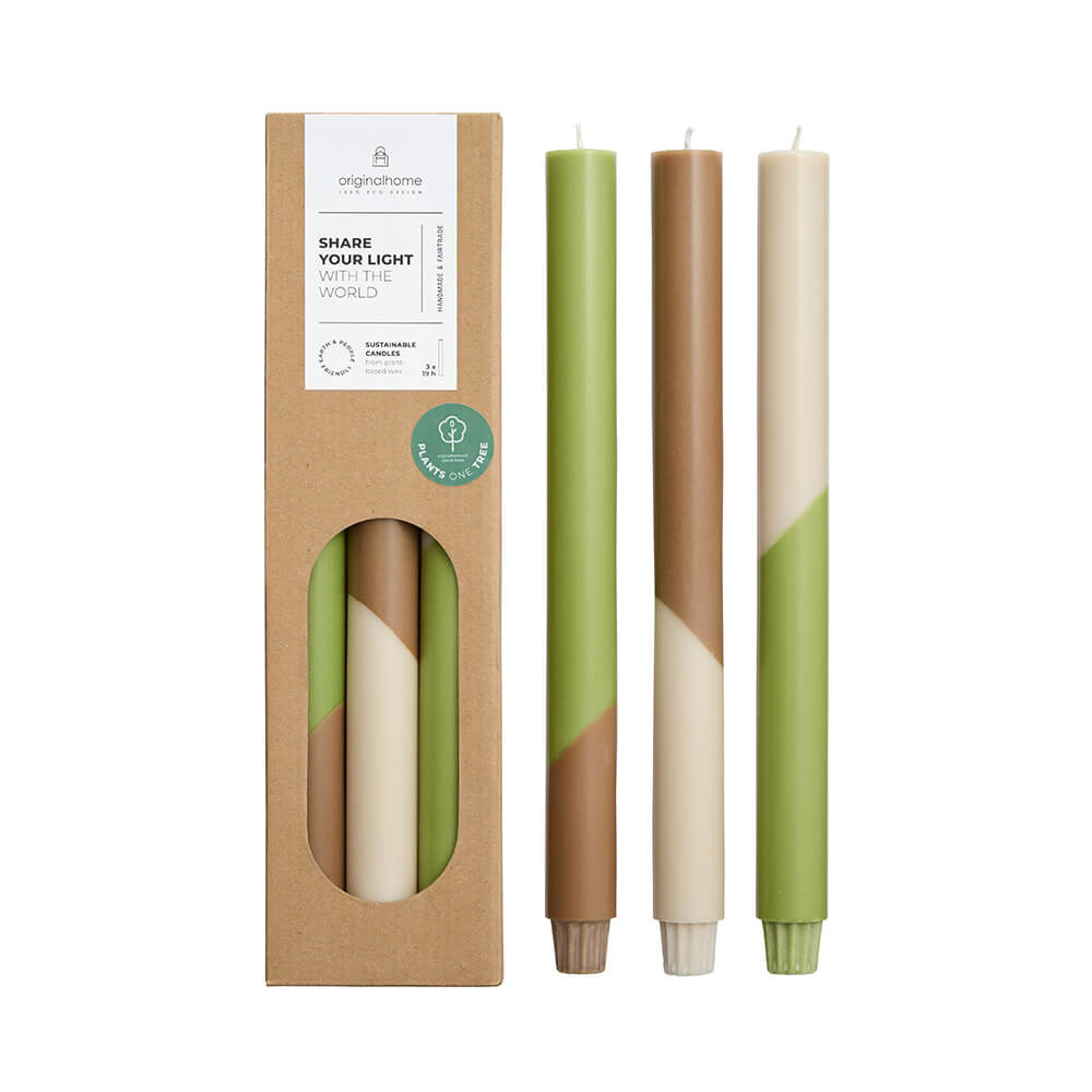 Diagonal Candles S/3 - Bougie en cire végétale