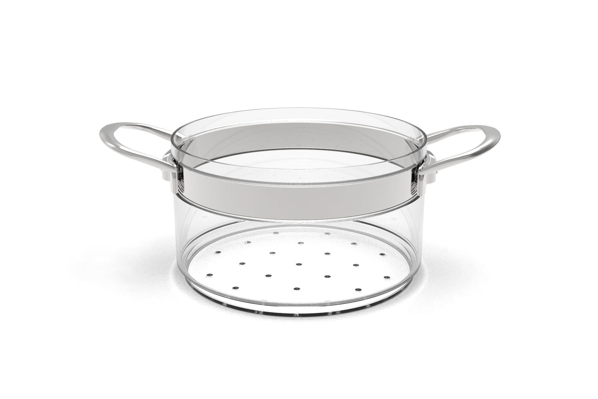 Panier vapeur en verre borosilicate - 20cm - h11 cm - Cuit vapeur